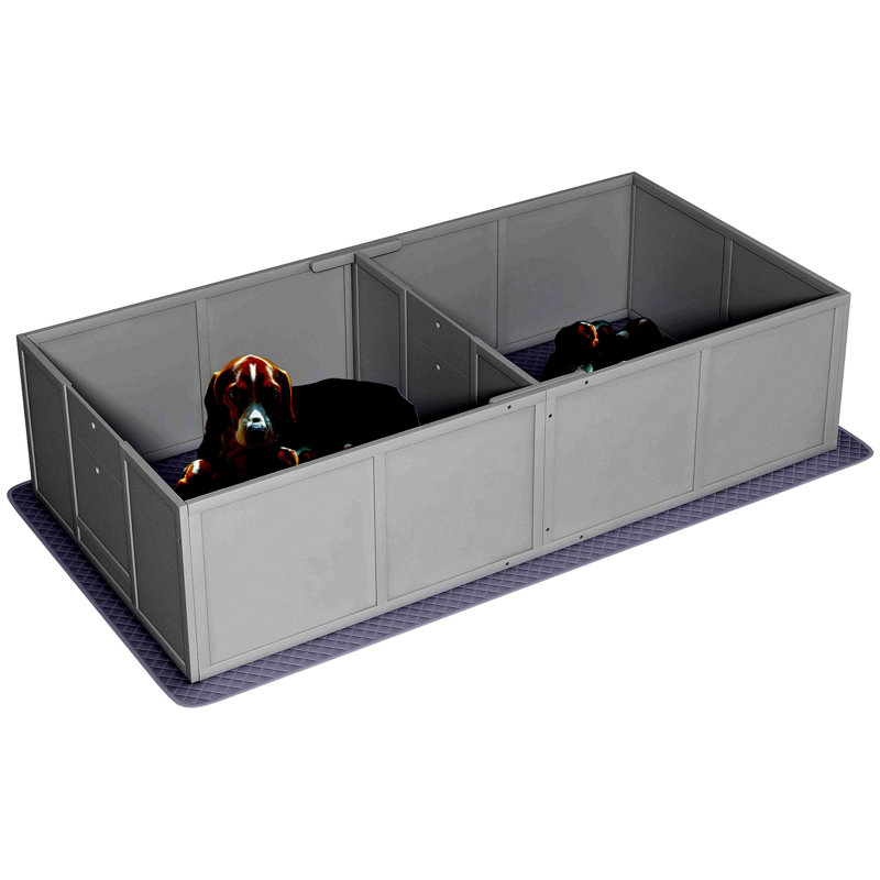 Boîte de mise-bas pour chiens et chiots Pawhut