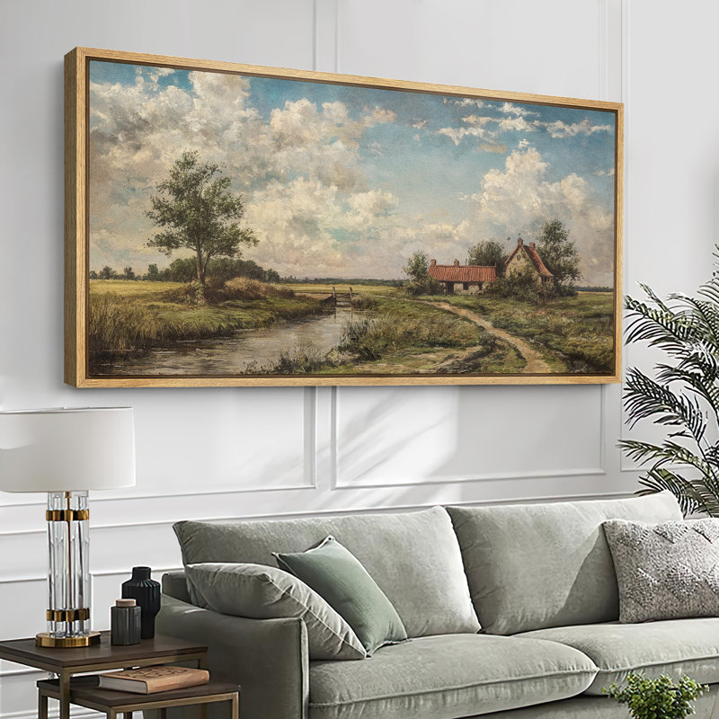 Impression sur toile encadrée Serene, H 30 po x l 60 po, Naturel
