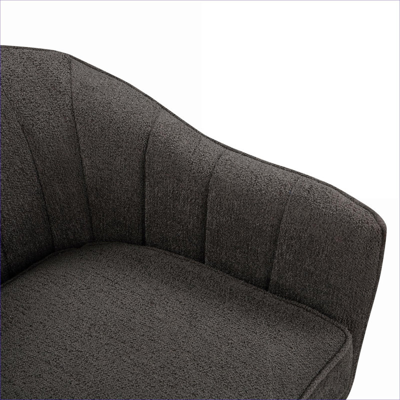 Chaise avec accoudoirs d'appoint Mid-Century, Gris