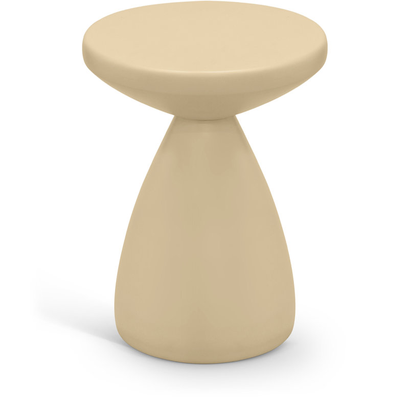 Table d'appoint en fer Anika Hendershot, Beige