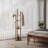 Rotating Solid Wood Coat Rack with 3 Storage Shelves & 9 Hooks-146259251