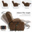 Grand fauteuil inclinable électrique avec massage et chaleur pour personnes âgées-137641473