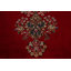 Tapis unique en laine noué à la main de style années 1970 de 9 pi 11 po x 16 pi 9 po rouge