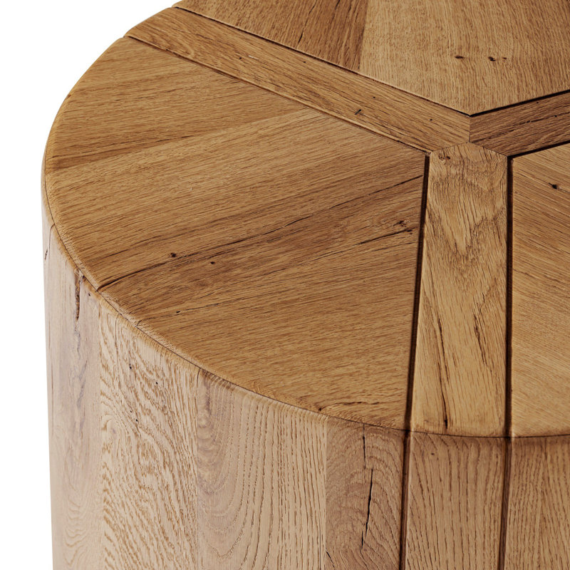Renan End Table, Reclaimed French Oak