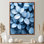 Minimalisme bleu fumé feuilles II - feuilles, art mural