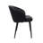 Looma Contemporary Modern Metal Vegan Leather Side Chair in Black-2084768092