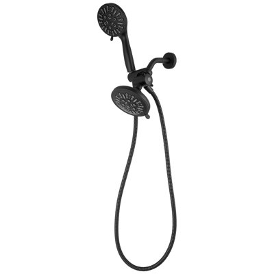 9-Spray 5.5 In. Wall Mount Dual Shower Head And Handheld Shower Head 1.8 GPM