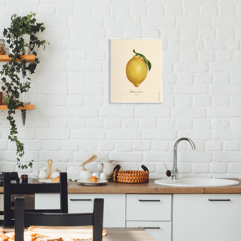 Plaque murale Portrait de citron, design par Danielle Murray