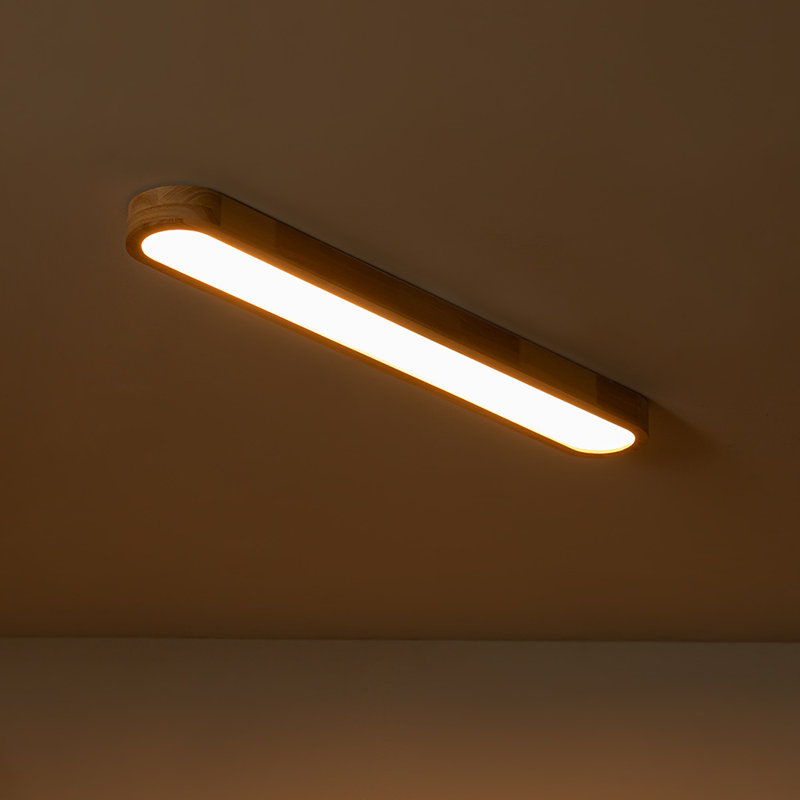 Farmhouse Round-Corner LED Flush Mount Ceiling Light