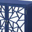 Console à 2 portes en bleu - Portes géométriques en miroir pour une ambiance unique