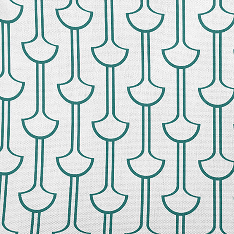 Modern Ginko Accent Pillow with Insert, 16"H x 16"W, Teal