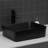 19"X15" Black Ceramic Rectangular Vessel Bathroom Sink