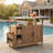 54.33" Farmhouse Rolling Outdoor Kitchen Cart-499141553