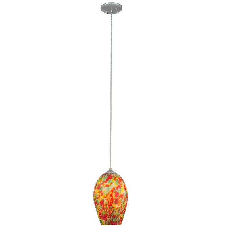 Colorful Glass LED Indoor/Outdoor Pendant Light
