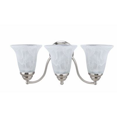 TriLuxe Vanity Light - Alabaster Glass Shades