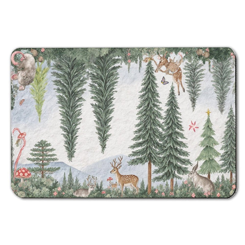 Tapis de bain Forest Fawn and Little Rabbit, 16 x 24 po