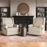 34" Wide Upholstered Manual Swivel Rocking Recliner,Set of 2