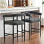 Ensemble de 2 tabourets de bar modernes en tissu de velours, tabouret de bar avec structure en métal et accoudoirs, tabouret de bar pour îlot de cuisine, restaurant