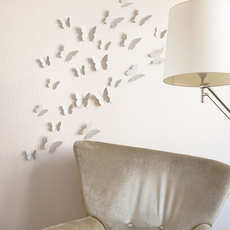 Non-Wall Damaging Wall Decal, White, 2 Packs