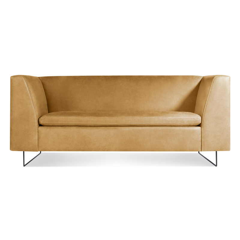 Bonnie Sofa, Camel Genuine Leather, 29" H x 72" W x 33" D