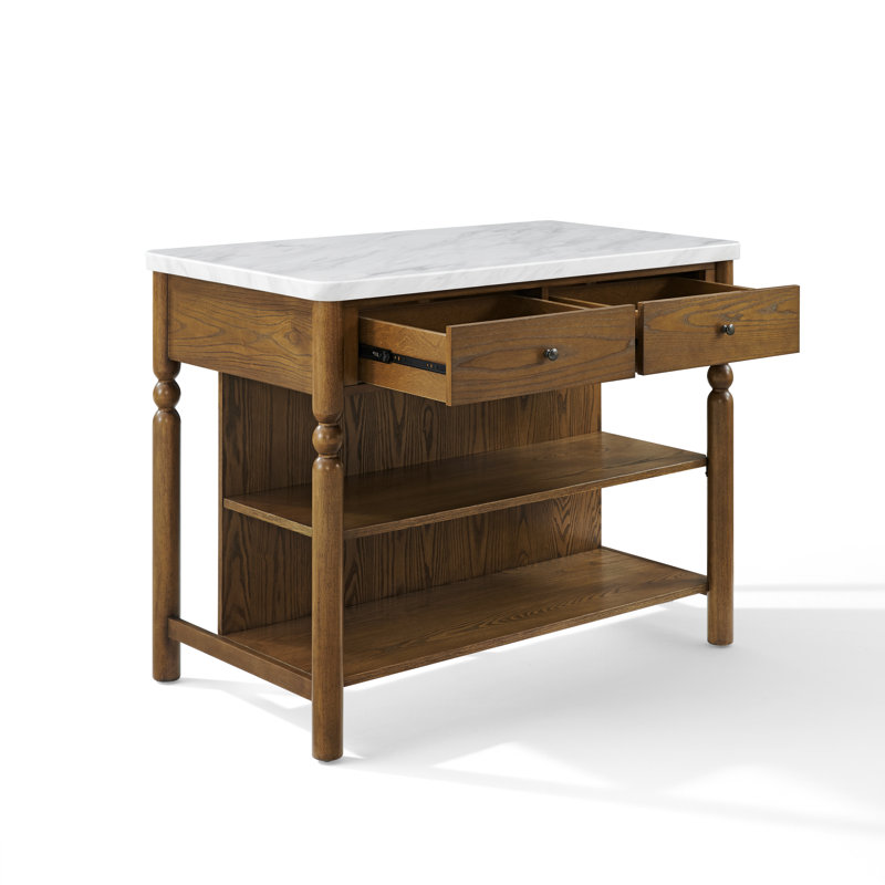 Roselyn Faux Marble Top Sit At Kitchen Island
