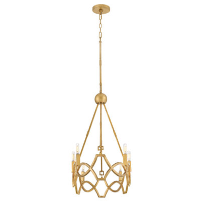Leona eight-light oval chandelier