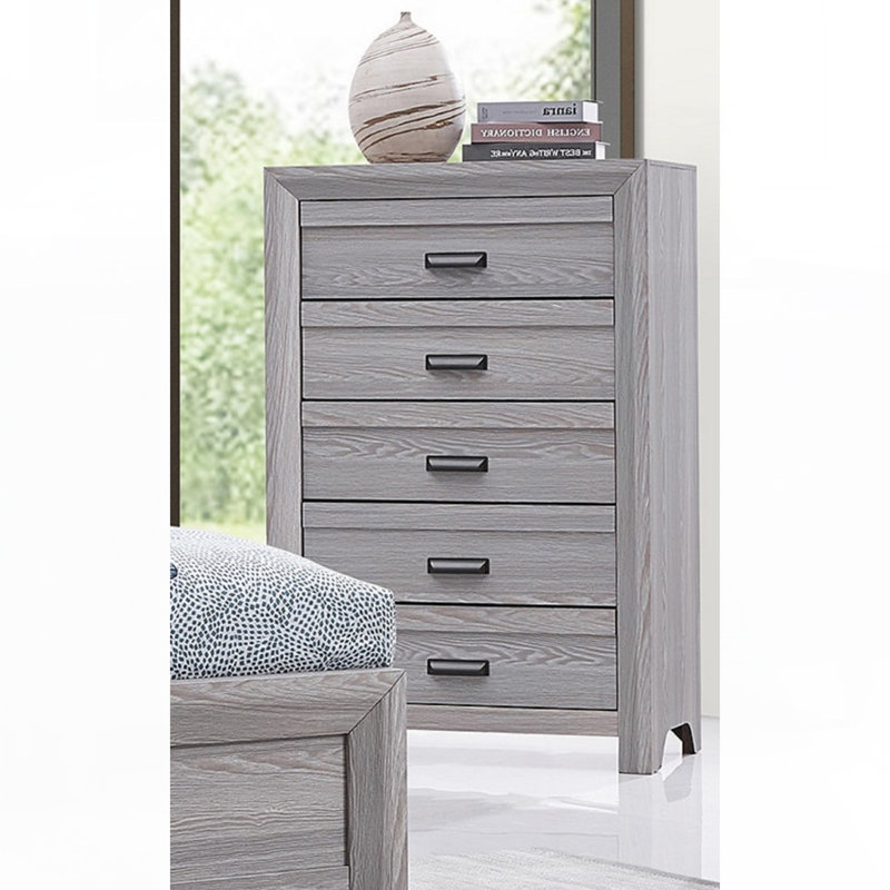 Commode à cinq tiroirs, Gris