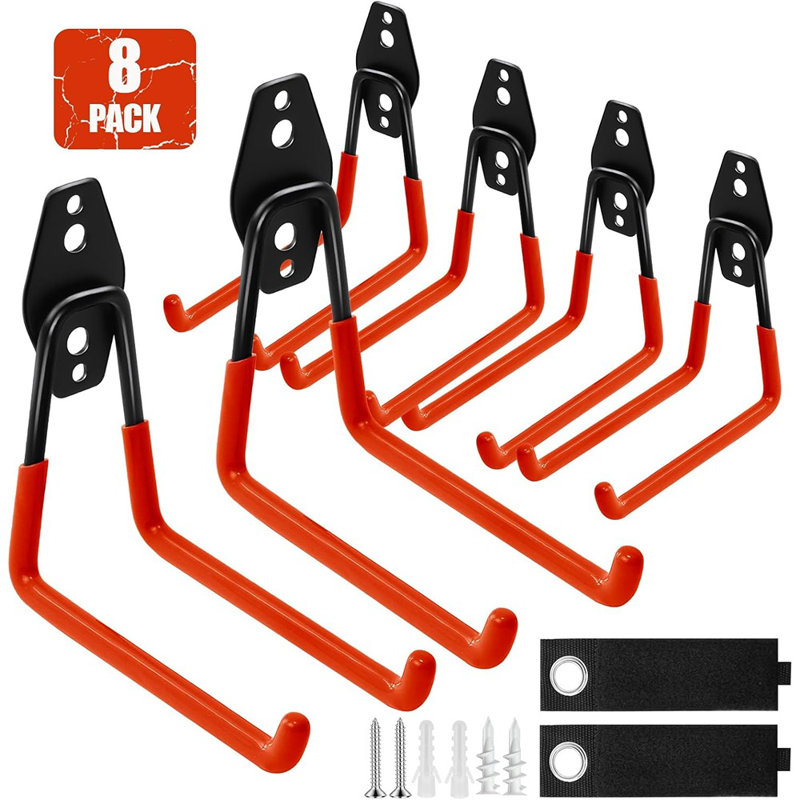 Crochets d'organisation de garage de 5,1 pouces, 6 supports muraux ...