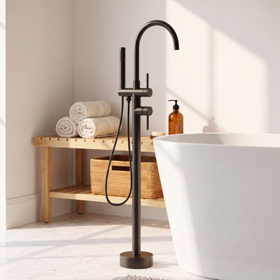 Freestanding Tub Filler with Hand Shower