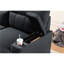 Canapé-lit modulaire en microfibre poli noir de 93 pouces avec méridienne orientée vers la droite Kaden