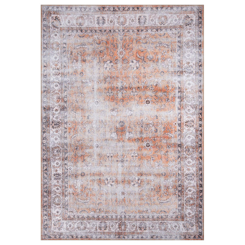 Tapis beige à motif rétro Vintage, Rectangle 3 pi 10 po x 5 pi 3 po