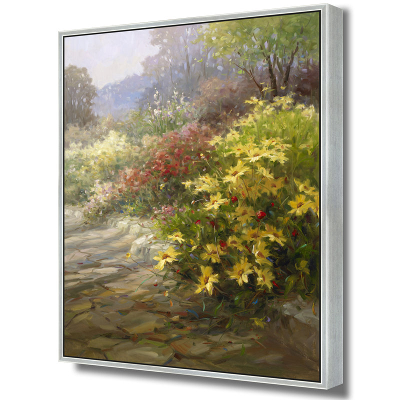 Terrace Of Gold Print, Silver, 74" H x 50" W