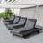 Lounge Chaise, Space Available On One Side, Acacia Solid Wood In Black With Lounge Cushion (Triple Fold) – Matching Version Available-874355447