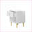 23.22''H White Wooden Nightstand with 1 Drawer and 1 Shelf