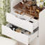 Coiffeuse 3 en 1 avec miroir rabattable et banc confortable