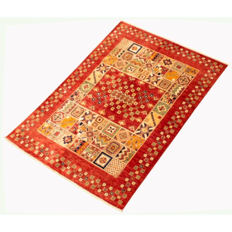 Tapis unique en laine noué à la main nouvel âge 5 pi x 6 pi 4 po Gyanna