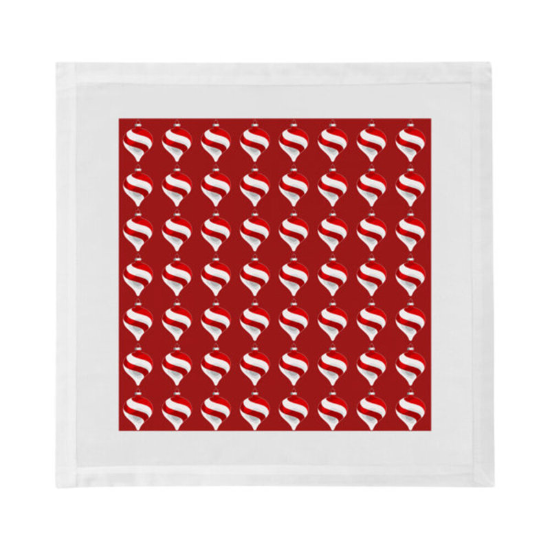 Cotton Blend Square Napkins, Red