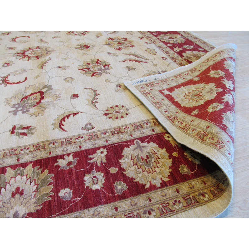Tapis multicolore en laine noué à la main 10 pi 3 po x 14 pi Peshawar