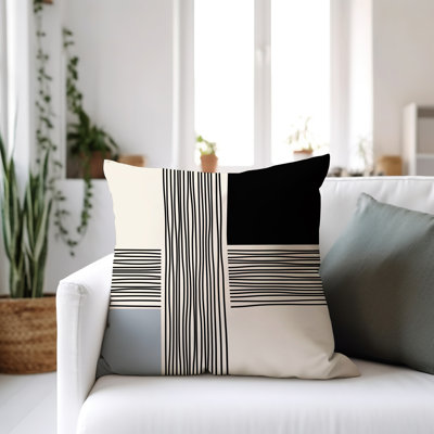 Cassie Abstract Outdoor Reversible Throw Pillow