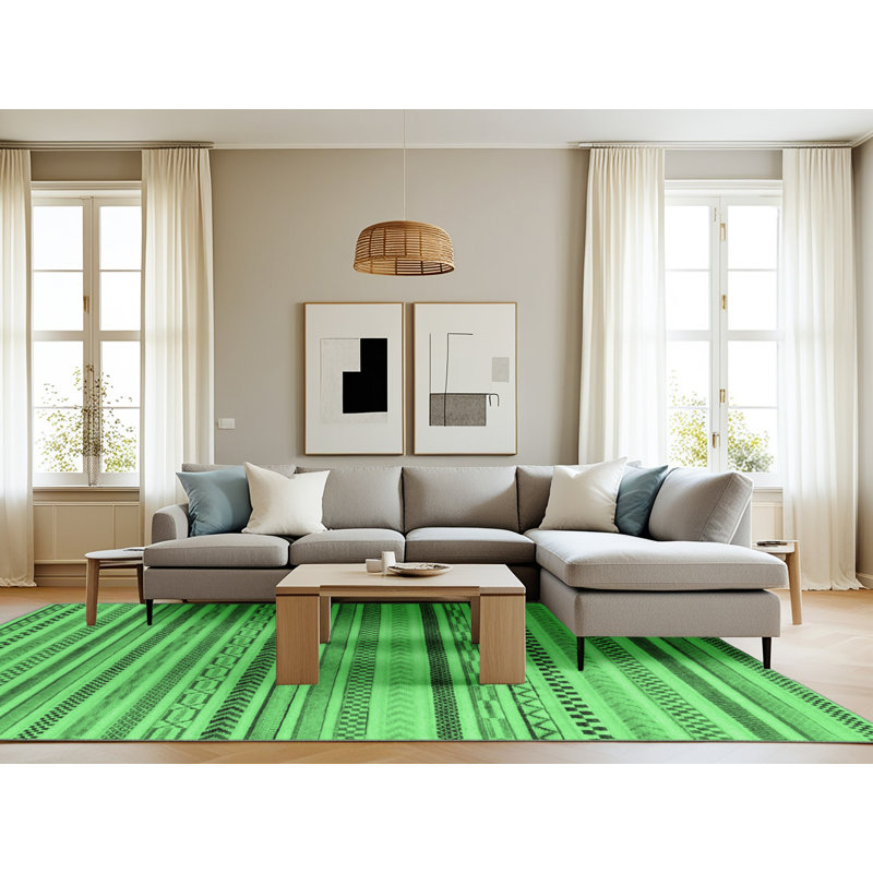Kerlyn Washable Geometric Indoor Rug, Rectangle 8' x 12'