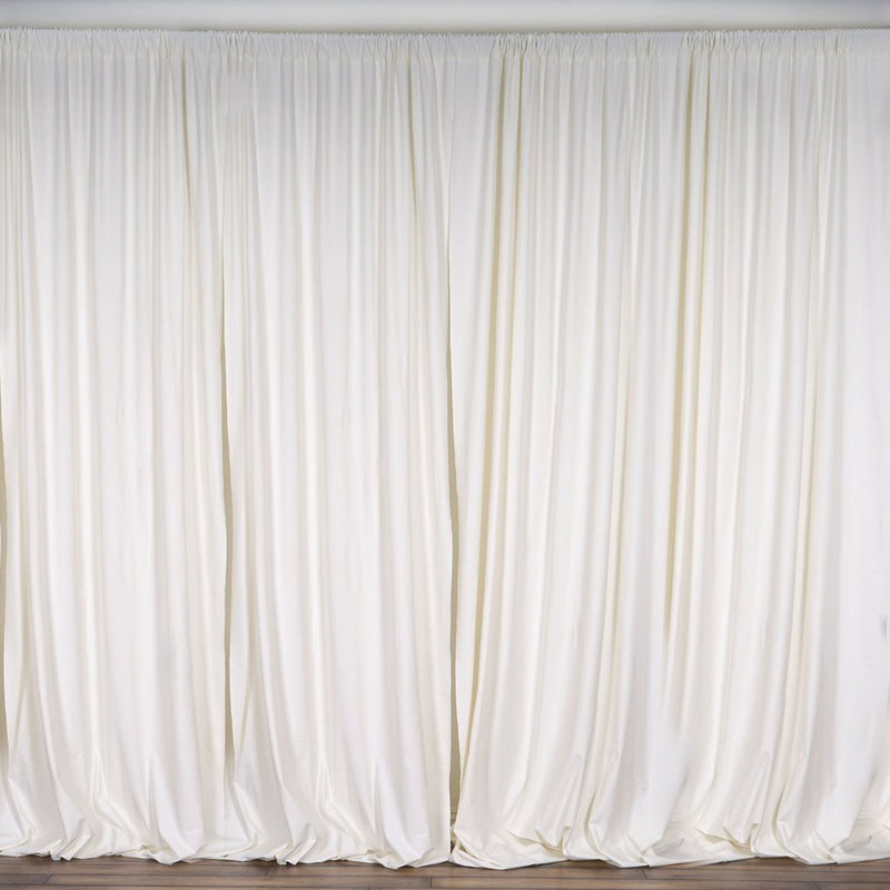 Antion Semi Sheer Curtain Single Panel, 56" x 120", Ivory