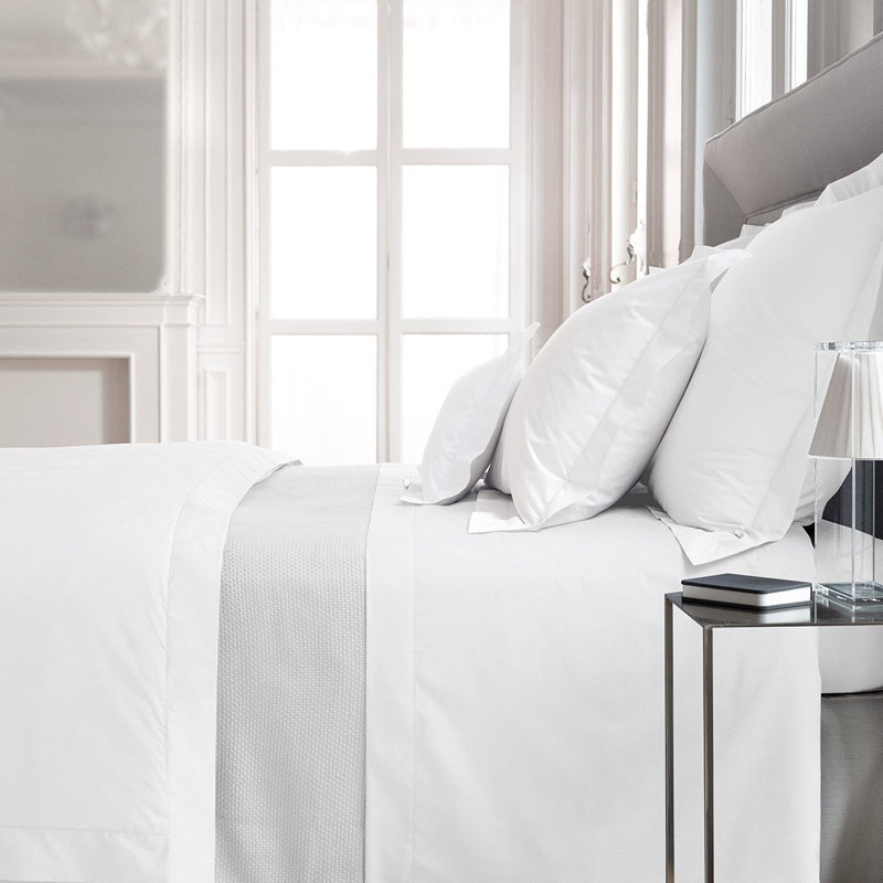 Roma Percale Fitted Sheet, California King, White