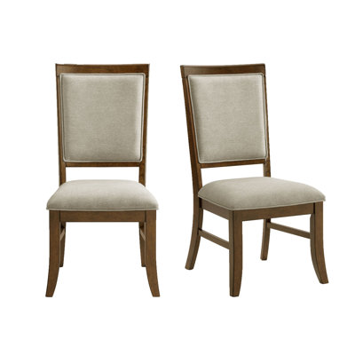 Stark Dining Side Chair with Grey Fabric in Cherry (2 Per Carton) by Picket House Furnishings
