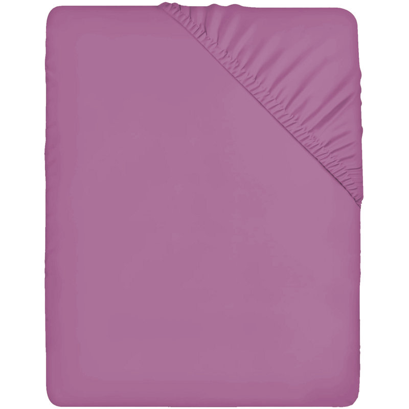 Leila Microfiber 25cm Deep Pocket Fitted Bed Sheet, Purple, Super King (6')