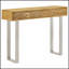 Console à 2 tiroirs Harmony en argent et naturel avec rangement spacieux et design épuré, parfait pour les intérieurs modernes.