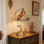 Lampe de table en vitrail 17,3 "H Tiffany, lampe de table en col de cygne rétro