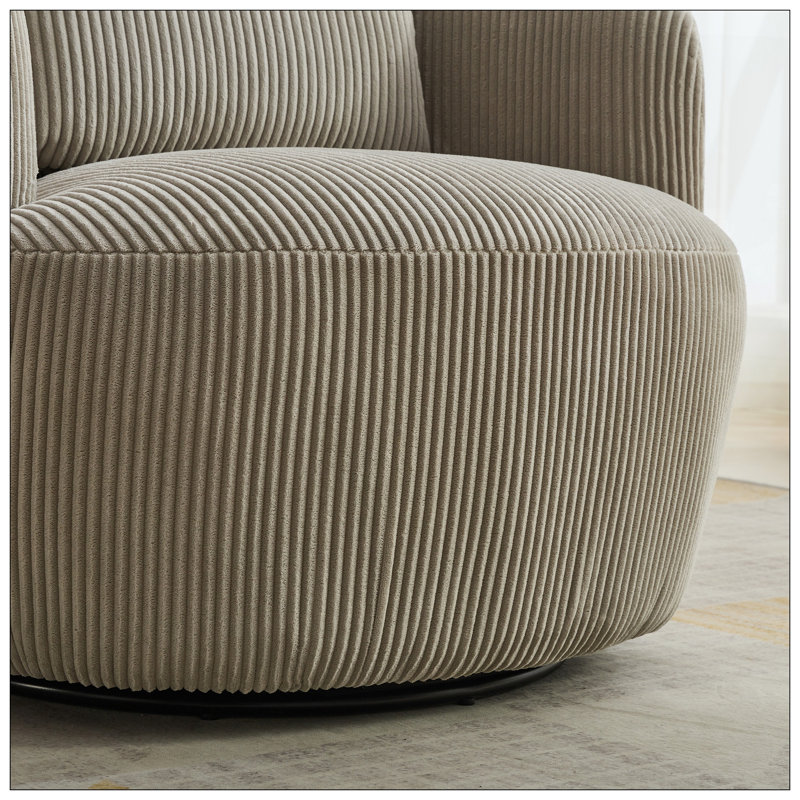 Fauteuils d'appoint, Velours côtelé gris pâle