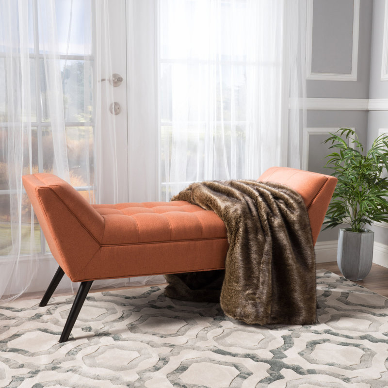 Banc rembourré Bradlee, Orange