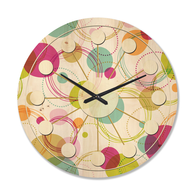 Horloge murale circulaire en bois II, Grand