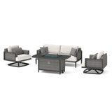 4 Piece Sunbrella Sofa Seating Group with Cushions